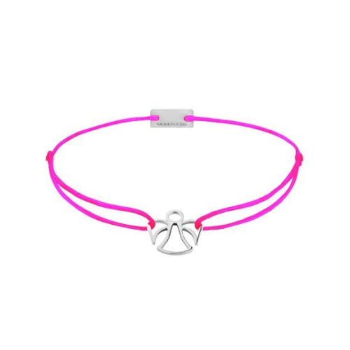 Momentoss Filo Armband - Textil - Pink - rhodiniert - Engel - 21200647