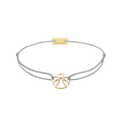 Momentoss Filo Armband - Textil - Hellgrau - vergoldet - Engel - 21200661