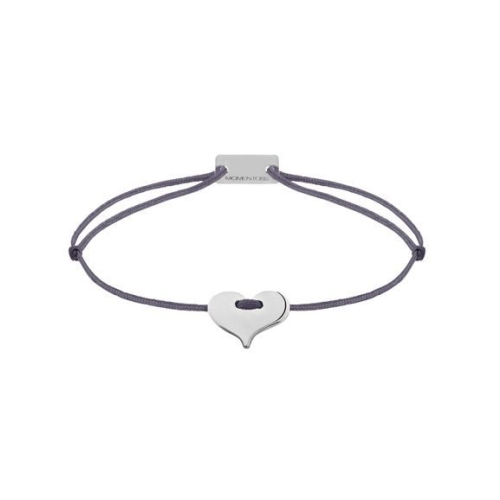 Momentoss Filo Armband - Textil - Grau-Lila - rhodiniert - Herz - 21200988