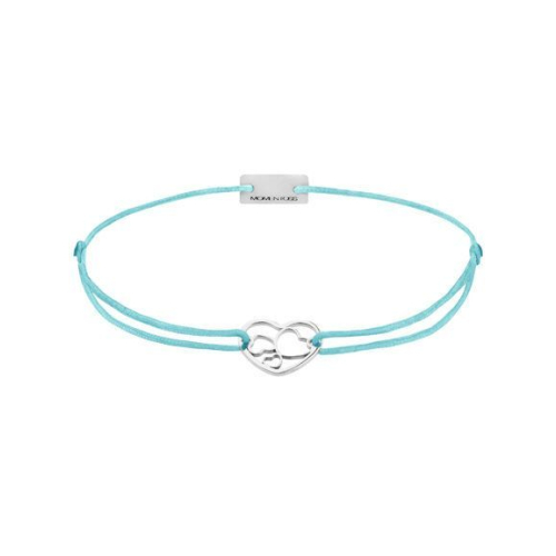 Momentoss Filo Armband - Textil - Blau - Silber rhodiniert - Herzen - 21202027