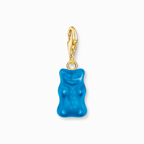 Thomas Sabo Charm - Goldbären-Anhänger in Blau - 2182-413-1