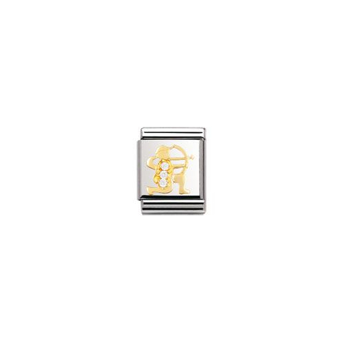 Nomination BIG - STERNZEICHEN Edelstahl, 18K-Gold und Cubic Zirc. (Schutze)