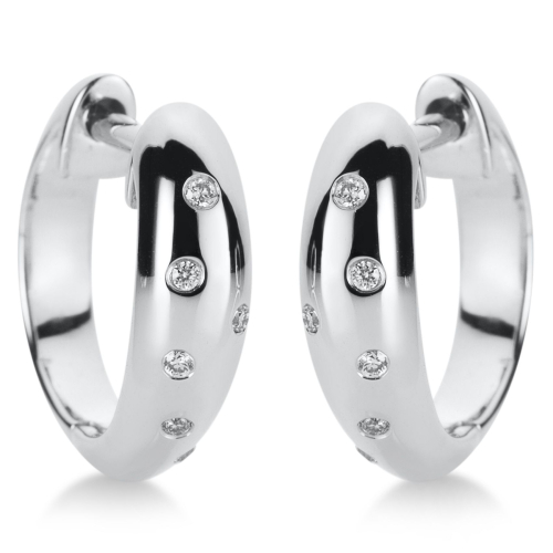 DiamondGroup Creolen - Brillant Weißgold 585 - c107-10022