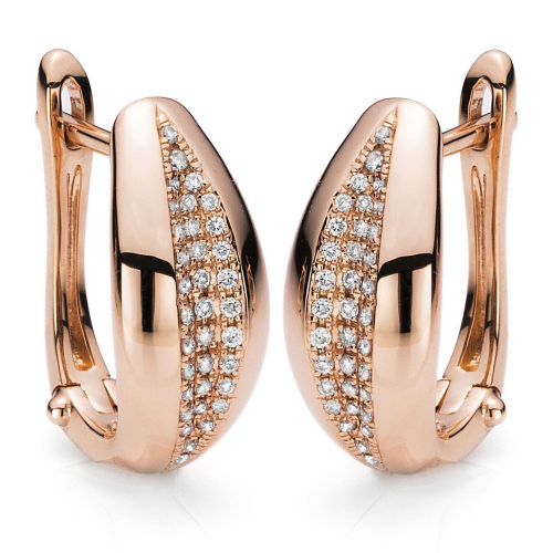 DiamondGroup Creolen - Brillant Rosegold 585 - c98-10191