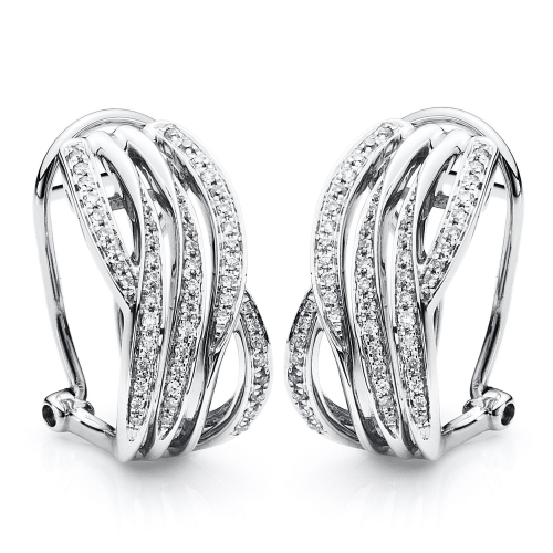 DiamondGroup Creolen - Brillant Weißgold 585 - c98-10200