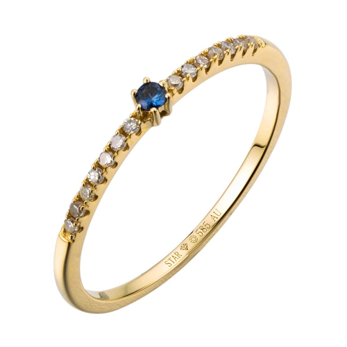 Stardiamant Ring - Brillant Gelbgold 585 - D6484G