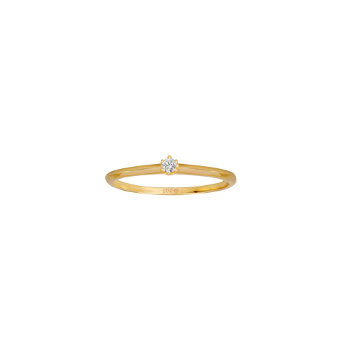 Stardiamant Ring - Brillant Gelbgold 585 - D819/G  
