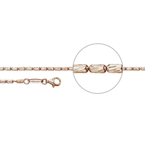 Der Kettenmacher Halskette - Rosariokette - Silber Rosévergoldet - ROS4-42R