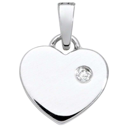 Schneider Basic Anhänger - Silber - Herz Weiß - SK32