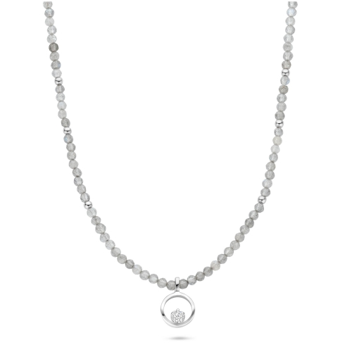 FJF JEWELLERY Halskette - Icon Heart Stone Edition Labradorite - FJF0010050SLR