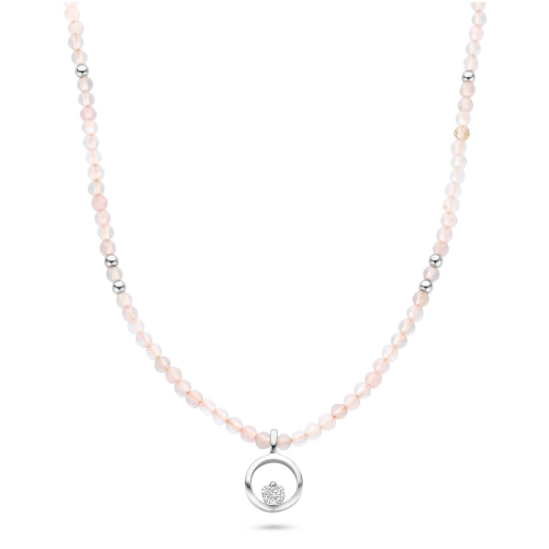 FJF JEWELLERY Halskette - Icon Heart Stone Edition Rosequartz - FJF0010050SRQ