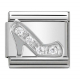SilverShine aus Edelstahl mit 925er Silber und Zirkonia - Schuh - 330304/09