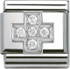 SilverShine aus Edelstahl mit 925er Silber und Zirkonia - Kreuz - 330304/03