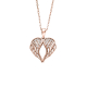 Silbercollier Flügel rose - M262099