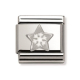 SilverShine aus Edelstahl mit 925er Silber und Emaille - Stern mit Schneeflocke - 330204/01