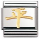 CHINA aus Edelstahl und 18K-Gold (Frieden CHINESISCH)