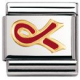 DAILY LIFE Edelstahl, Email und 18K-Gold (Schleife ROT (Kampf gegen AIDS))
