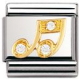 FUN Edelstahl, 18K-Gold und Cubic Zirc. (Musiknote WEISS)