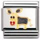TIERE - LAND Edelstahl, Email und 18K-Gold (Esel)