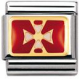 FUN Edelstahl, Email und 18K-Gold (Malteser Kreuz)