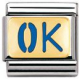 MESSAGES Edelstahl, Email und 18K-Gold (OK BLAU)