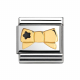 Emaille, Gold - Schleife mit Stern - 030285/42