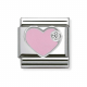 SilverShine aus Edelstahl mit 925er Silber, Email und Zirkonia - Herz  Rosa - 330305/02