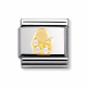 STERNZEICHEN Edelstahl, 18K-Gold und Cubic Zirc. (Jungfrau)