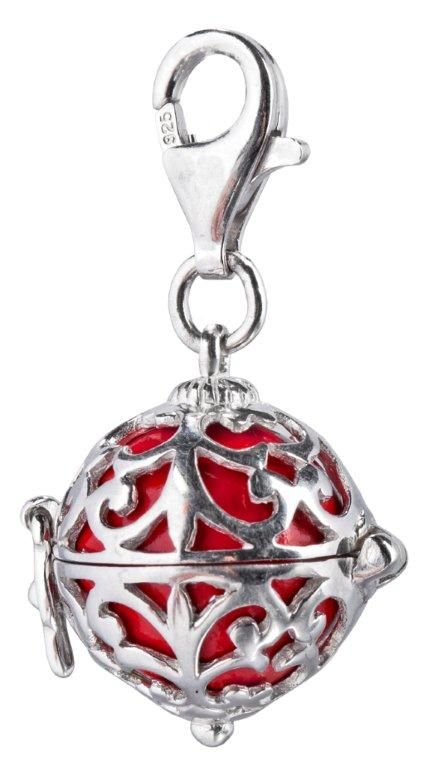 Engelsrufer Charm - Sterling Silber rhodiniert - rot - ERC-05