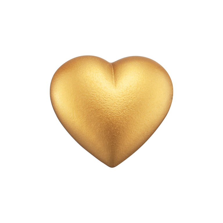 Engelsrufer Anhänger - Klangkugel - Herz - groß - gold - ERS-09-HEART-L