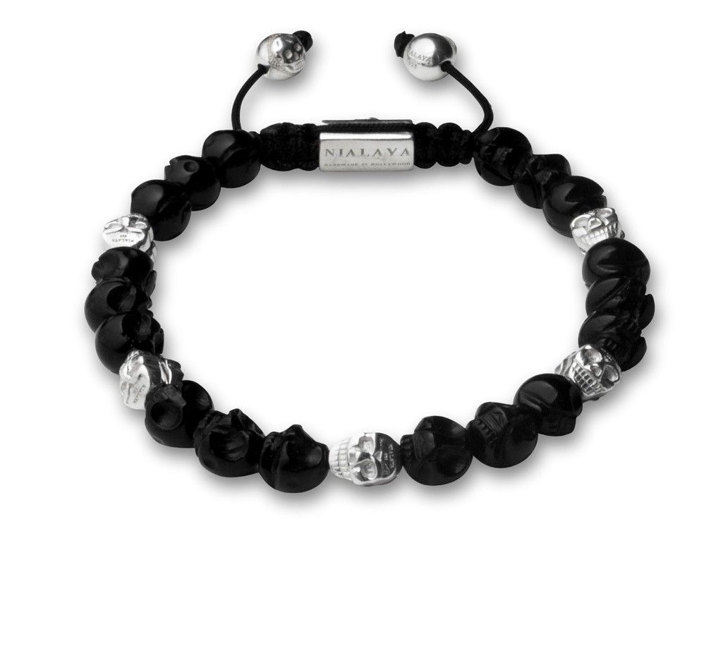Nialaya Armband - Mens SkullBead - MSK8_001